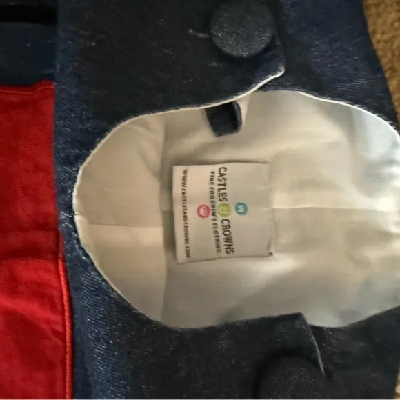 ☀️Kids Denim Overalls with Red Wagon Design - Picture 3 of 4